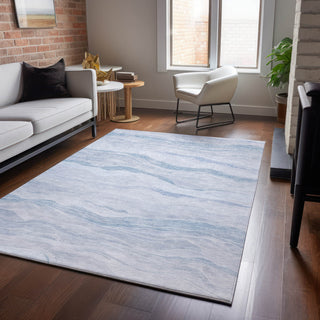 Dalyn Pacifica PA6 Sky Machine Washable Area Rug Lifestyle Image Feature