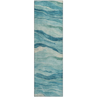 Dalyn Pacifica PA6 Turquoise Machine Washable Area Rug Runner Main Image