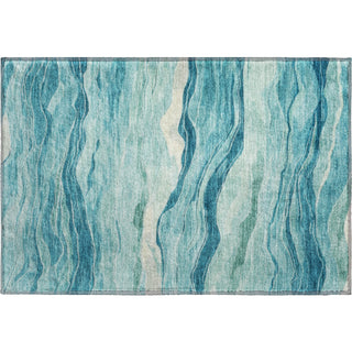 Dalyn Pacifica PA6 Turquoise Machine Washable Area Rug Scatter Main Image