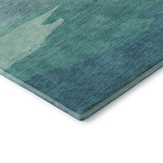 Dalyn Pacifica PA9 Turquoise Machine Washable Area Rug Corner Image