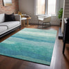 Dalyn Pacifica PA9 Turquoise Machine Washable Area Rug Lifestyle Image Feature