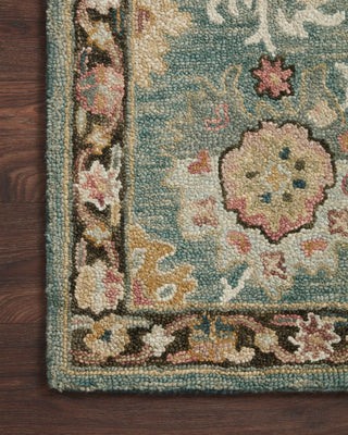 Loloi Padma PMA-04 Teal/Multi Area Rug Corner Image