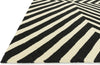 Loloi Palm Springs PM-01 Black / Ivory Area Rug by Dann Foley Corner Shot