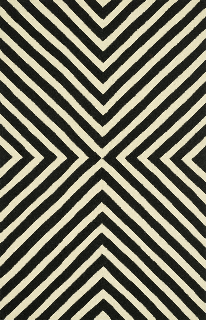 Loloi Palm Springs PM-01 Black / Ivory Area Rug by Dann Foley main image