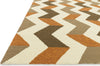 Loloi Palm Springs PM-03 Brown / Orange Area Rug by Dann Foley Corner Shot Feature