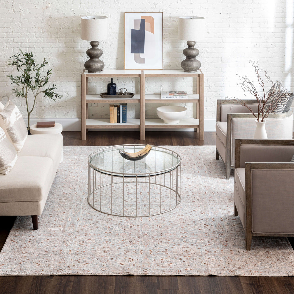 Karastan Solitude Pandosia Cream Lt Beige Area Rug Lifestyle Image Feature