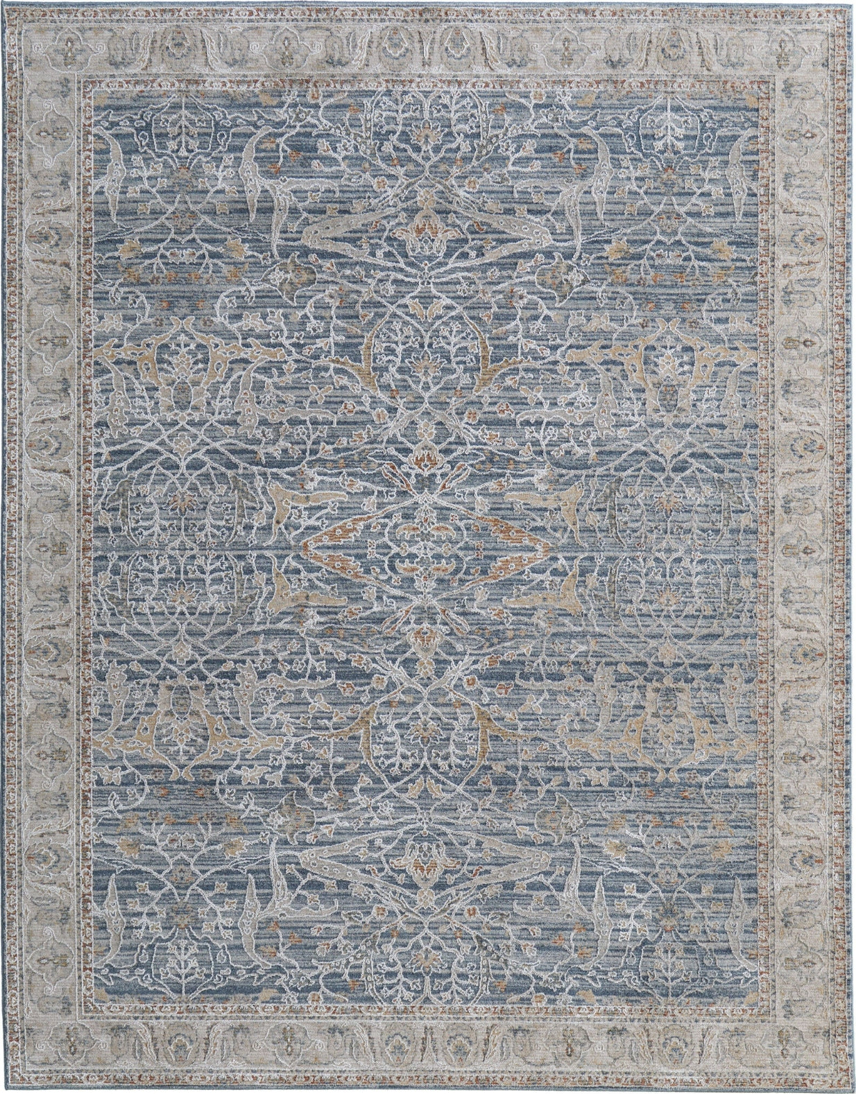 Feizy Pasha 39M4F Blue/Taupe/Ivory Area Rug