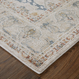 Feizy Pasha 39M4F Ivory/Blue/Red Area Rug