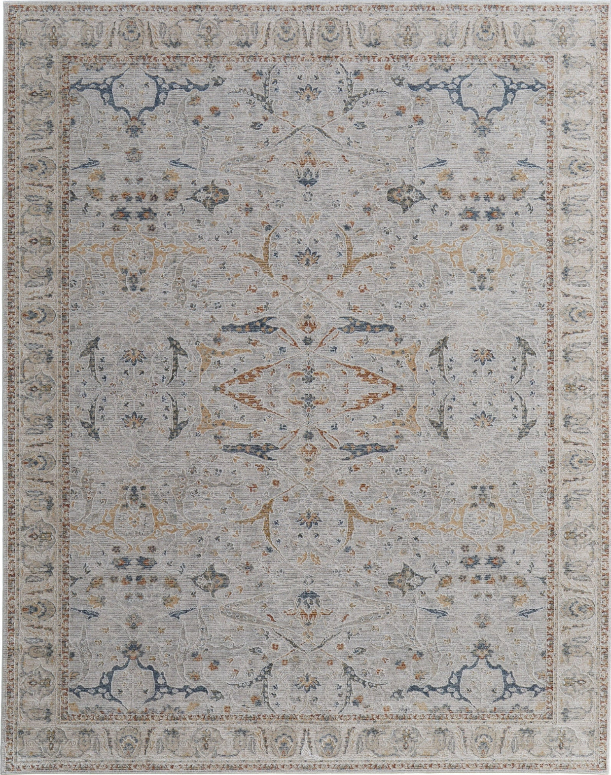 Feizy Pasha 39M4F Ivory/Blue/Taupe Area Rug
