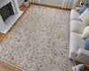 Feizy Pasha 39M6F Taupe/Ivory/Blue Area Rug Lifestyle Image Feature