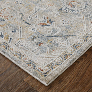 Feizy Pasha 39M6F Ivory/Blue/Tan Area Rug