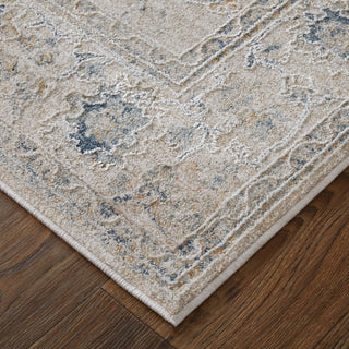 Feizy Pasha 39M7F Ivory/Taupe/Blue Area Rug