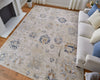 Feizy Pasha 39M9F Taupe/Ivory/Blue Area Rug Lifestyle Image Feature