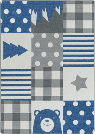 Joy Carpets Claremont Kids Patchwork Boy Blue Skies Area Rug