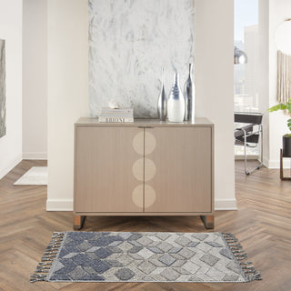 Nourison Paxton PAX02 Grey Slate Area Rug Corner Image