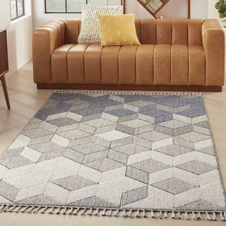 Nourison Paxton PAX02 Grey Slate Area Rug Corner Image