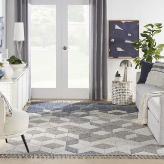 Nourison Paxton PAX02 Grey Slate Area Rug Room Image Feature