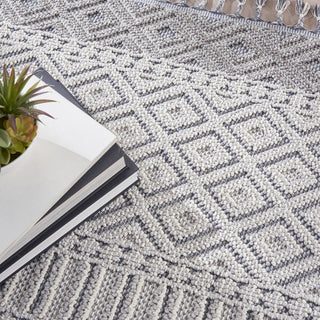 Nourison Paxton PAX03 Ivory/Slate Area Rug Corner Image