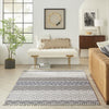 Nourison Paxton PAX03 Ivory/Slate Area Rug Room Image Feature