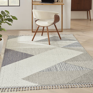Nourison Paxton PAX04 Grey Slate Area Rug Corner Image