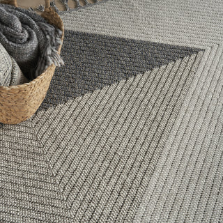 Nourison Paxton PAX04 Grey Slate Area Rug Corner Image