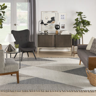 Nourison Paxton PAX04 Grey Slate Area Rug Room Image Feature