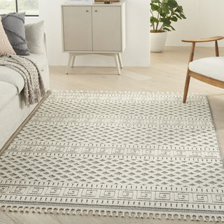 Nourison Paxton PAX05 Ivory/Grey Area Rug Corner Image