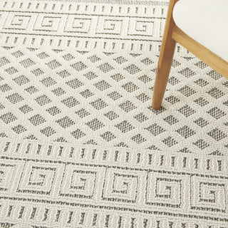Nourison Paxton PAX05 Ivory/Grey Area Rug Corner Image