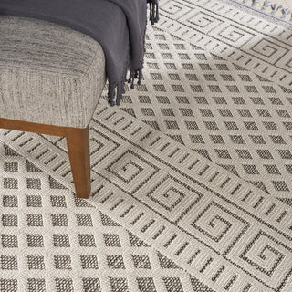 Nourison Paxton PAX05 Ivory/Grey Area Rug Corner Image