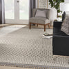 Nourison Paxton PAX05 Ivory/Grey Area Rug Corner Image