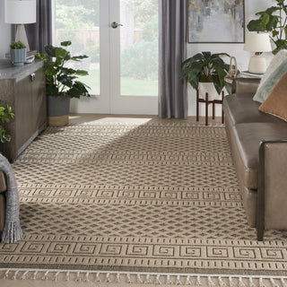 Nourison Paxton PAX05 Mocha Area Rug Corner Image