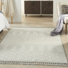 Nourison Paxton PAX06 Grey Ivory Area Rug Corner Image