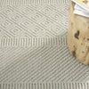 Nourison Paxton PAX06 Grey Ivory Area Rug Corner Image