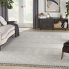 Nourison Paxton PAX06 Grey Ivory Area Rug Corner Image