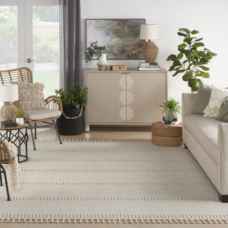 Nourison Paxton PAX06 Ivory Area Rug Room Image Feature