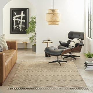 Nourison Paxton PAX06 Mocha Area Rug Room Image Feature
