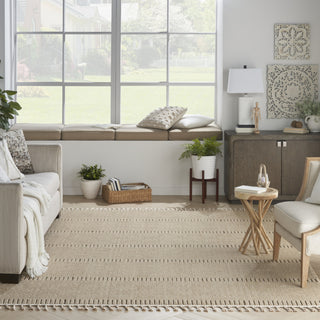 Nourison Paxton PAX06 Mocha Area Rug Room Image Feature