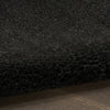 Nourison Pacific Shag PCS01 Black Area Rug Corner Image