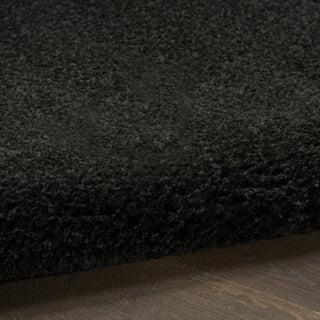 Nourison Pacific Shag PCS01 Black Area Rug Corner Image