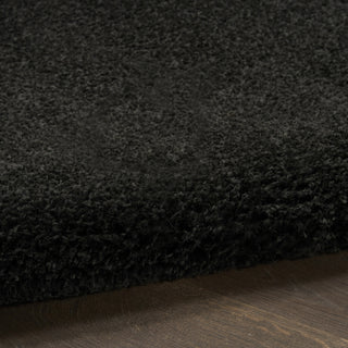 Nourison Pacific Shag PCS01 Black Area Rug Corner Image