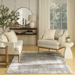 Nourison Pacific Shag PCS02 Grey Area Rug Room Scene Feature