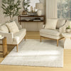 Nourison Pacific Shag PCS02 Ivory Beige Area Rug Corner Image