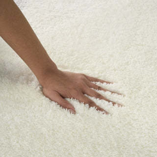 Nourison Pacific Shag PCS02 Ivory Black Area Rug Texture