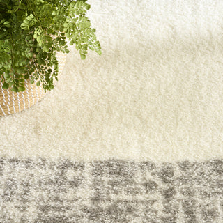 Nourison Pacific Shag PCS02 Ivory Grey Area Rug Texture Image