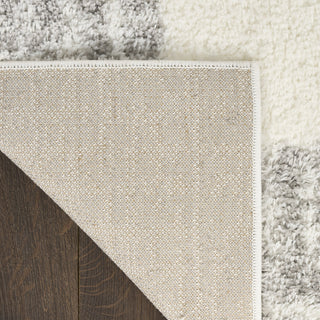 Nourison Pacific Shag PCS02 Ivory Grey Area Rug Corner Image