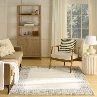 Nourison Pacific Shag PCS02 Ivory Grey Area Rug Room Image Feature