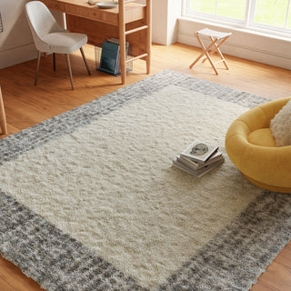 Nourison Pacific Shag PCS02 Ivory Grey Area Rug Room Image Feature