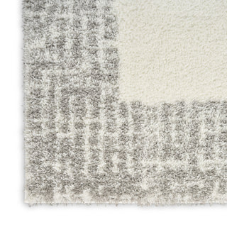 Nourison Pacific Shag PCS02 Ivory Grey Area Rug Texture Image