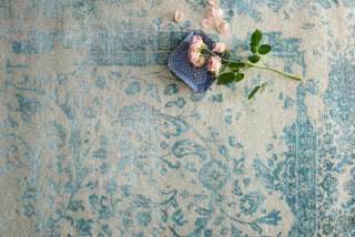 Loloi Pearl PU-02 Heather Gray/Aqua Area Rug Lifestyle Image Feature