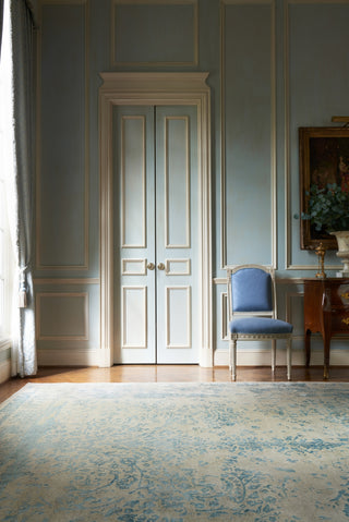 Loloi Pearl PU-02 Heather Gray/Aqua Area Rug Lifestyle Image Feature